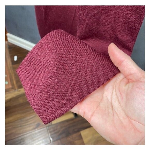 Vimmia Shavasana Reversible Sweater in Burgundy.  Long sleeve athleisure top - Picture 8 of 10